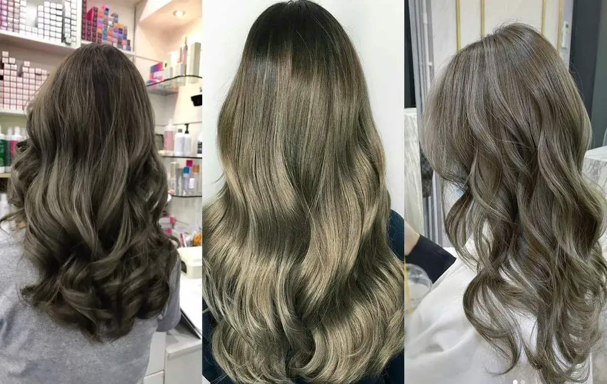 رنگ مو دودی زیتونی