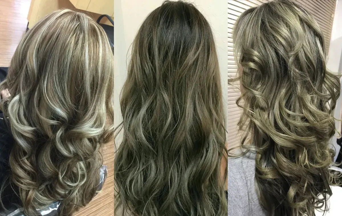 رنگ مو مش زیتونی روشن