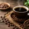بهترین قهوه برای دیابت؛ فنجان قهوه تلخ مناسب افراد دیابتی روی میز چوبی