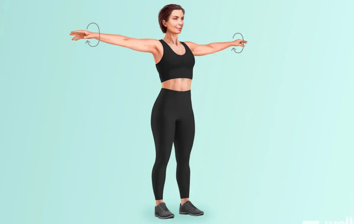 دایره بازو (Arm Circles) پیلاتس در خانه