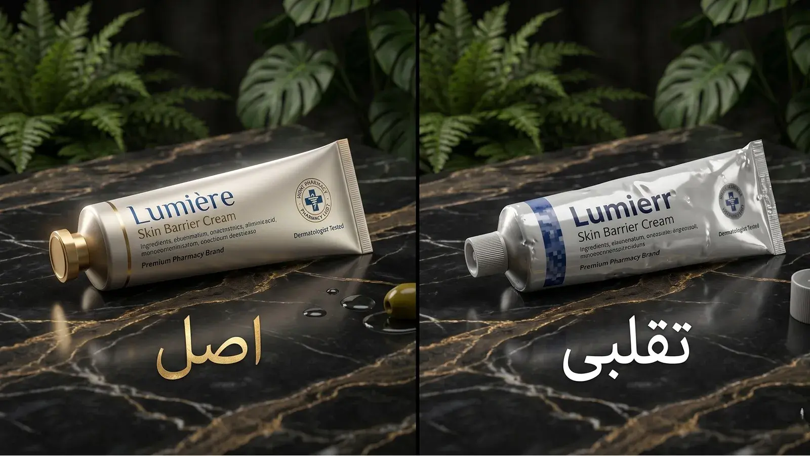 تغییرات طراحی و جنس تیوپ در کرم اصل و تقلبی
