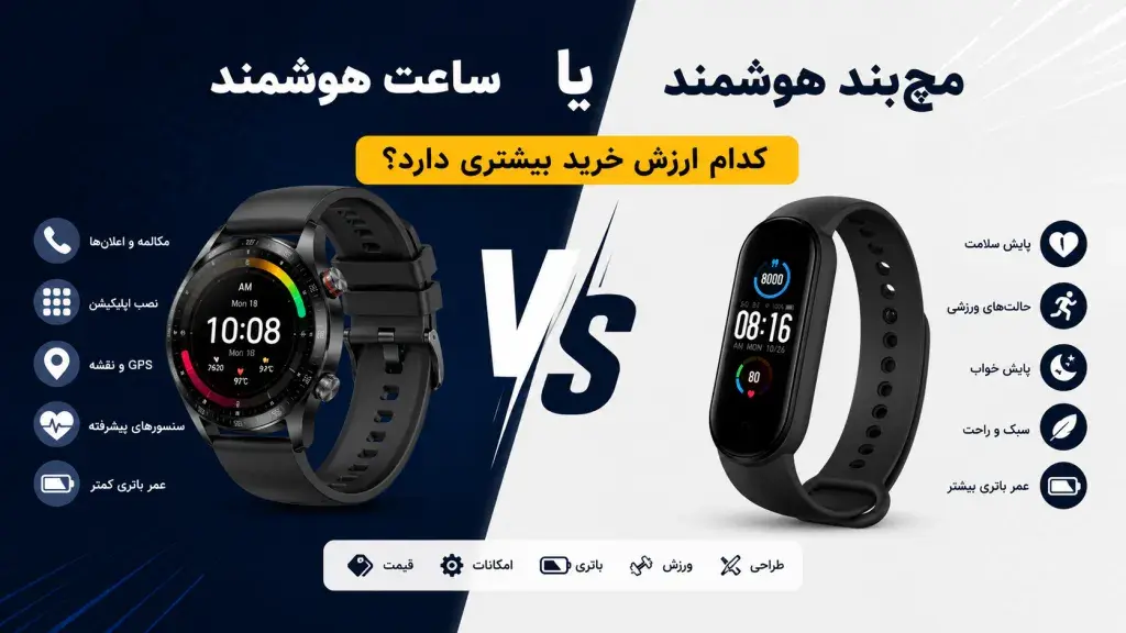 تفاوت ساعت هوشمند و مچ‌بند هوشمند چیست؟