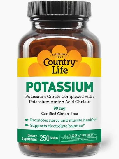قرص Country Life Potassium بهترین مکمل پتاسیم خارجی