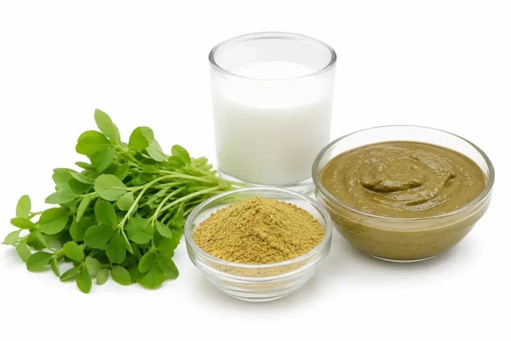 ماسک شنبلیله و شیر نارگیل