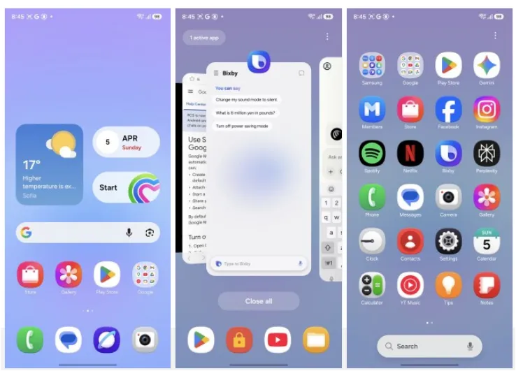 تجربه نرمافزاری Galaxy A57