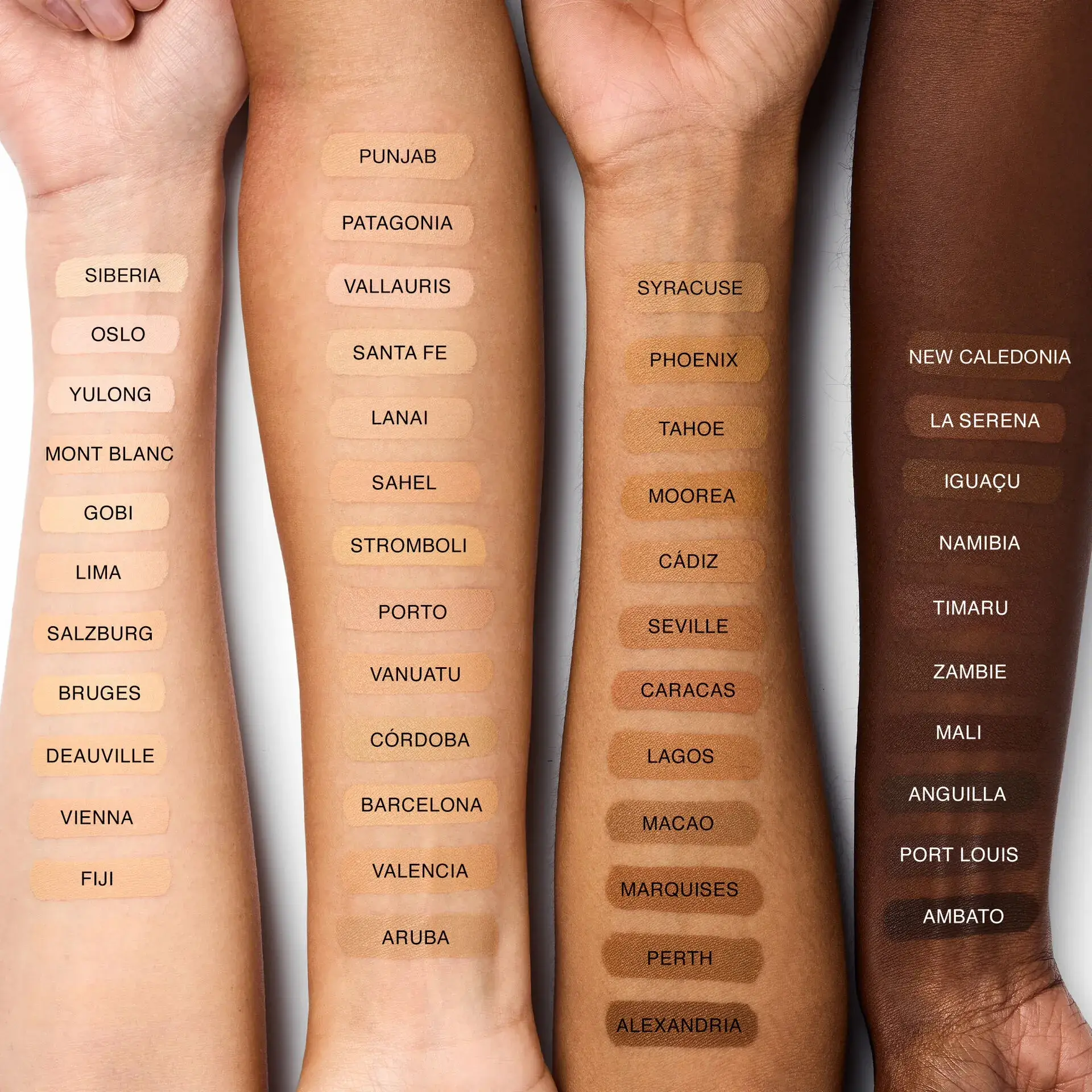 رنگ‌های کرم پودر نارس Radiant Longwear