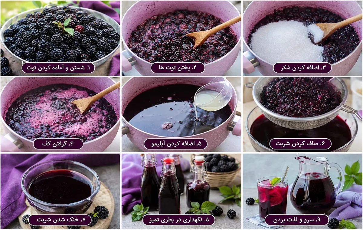شربت توت سیاه