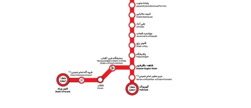 انشعاب خط ۱ به فرودگاه امام خمینی