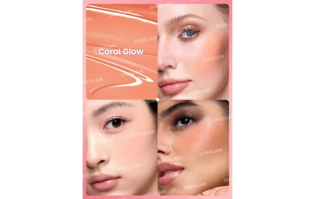 رژگونه مایع شیگلم رنگ Coral Glow