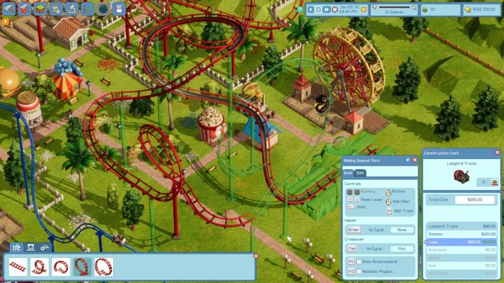 گیم‌پلی RollerCoaster Tycoon