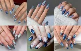 مدل ناخن آیس آبی
