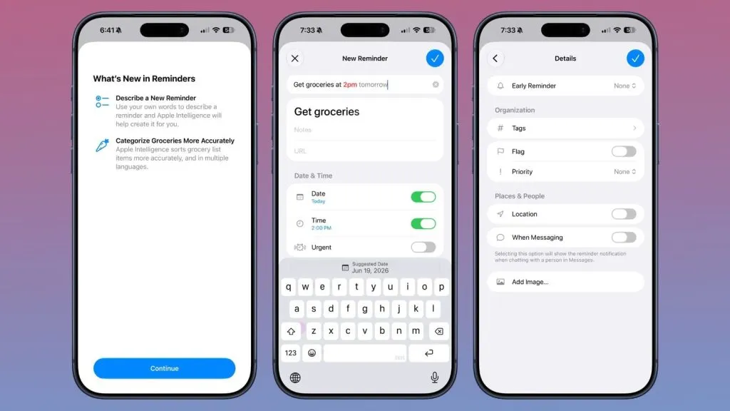Reminders در iOS 27