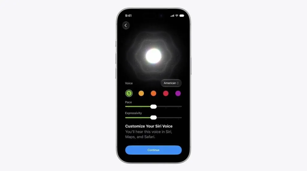 صدای قابل شخصیسازی Siri