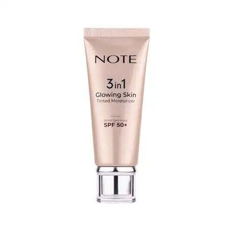 رنگبندی کرم پودر نوت مدل 3in1 Glowing Skin Tinted Moisturizer