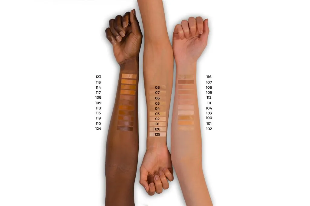 رنگبندی کرم پودر نوت مدل Mattifying Extreme Wear Foundation