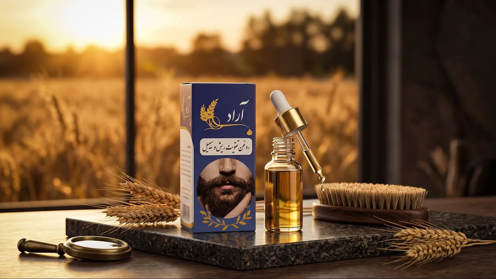 روغن طبیعی مراقبت از ریش و سبیل آراد مدل 56785685 