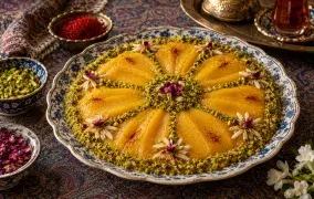 طرز تهیه حلوا شیر مجلسی و خوشمزه با زعفران